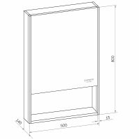 Зеркальный шкаф Континент Filit White 50 L МВК186 с подсветкой Белый — фото 7, Зеркальные шкафы в ванную