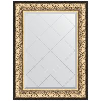 Зеркало Evoform Exclusive-G 92х70 BY 4122 с гравировкой в багетной раме - Барокко золото 106 мм — фото 1, Мебель для ванной