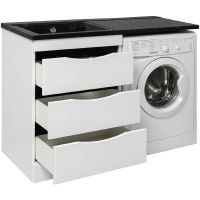 Тумба под раковину Runo Орион 120 УТ000003442 Белая — фото 9, Тумбы под раковину