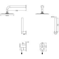 Товар: Душевая система Boheme Uno 464-G Золото - фото 2 Душевая система Boheme Uno 464-G Золото — фото 2, Душевое оборудование. Душевая программа