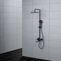 Душевая система Frap H62 F2462 Черная матовая — фото 2, Душевые стойки