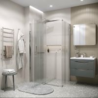 Душевая стенка Grossman Pragma 80 200.K33.03.80.10.02 профиль Хром стекло шиншилла — фото 3, Боковые стенки