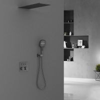 Товар: Душевая система Vincea с термостатом Вороненая сталь арт-VSFW-401TGM - фото 2 Душевая система Vincea с термостатом Вороненая сталь арт-VSFW-401TGM — фото 2, Встраиваемые душевые комплекты