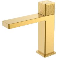 Смеситель для раковины Boheme Quad 159-MG Золото матовое — фото 1, Смесители