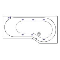 Акриловая ванна Excellent Be Spot 160x80 R WAEX.BSP16.SOFT.BR с гидромассажем — фото 5, Ванны