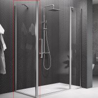 Душевая стенка Novellini Young 90 Y2F1B89-1K профиль Хром стекло прозрачное — фото 1, Боковые стенки