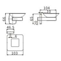 Мыльница CeramaLux Cube 12604 Хром — фото 2, Мыльницы