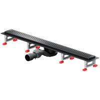 Душевой лоток AM.PM MasterFlow 80 W01SC-P11-080-01BM с Черной матовой решеткой Cut Gradient — фото 1, Душевые лотки