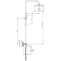 Душевая система Splenka S03.24.09 Графит матовый — фото 2, Душевые стойки