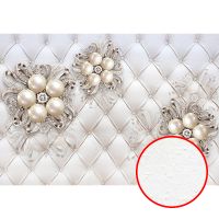 Фреска Ortograf 3D 6696 Фактура бархат FX Флизелин (3,9*2,7) Белый/Бежевый, Цветы/Абстракция — фото 1, Фрески