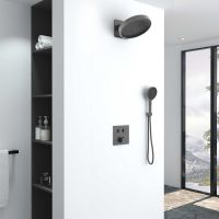 Душевая система Vincea VSFW-421I3GM Вороненая сталь — фото 1, Встраиваемые душевые комплекты