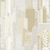 Обои Bruno Zoff Silver 60115-1 Фольга на флизелине (1,06*10,05)  Бежевый, Геометрия — фото 1, Обои для стен