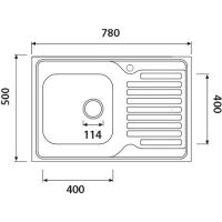Кухонная мойка Kaiser KSS-7850L Хром — фото 2, Кухонные мойки