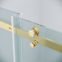 Душевая дверь Grossman Classic 120 100.K33.04.120.32.00 профиль Золото сатин стекло прозрачное — фото 7, Раздвижные душевые двери