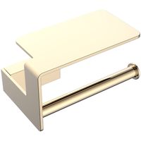 Держатель туалетной бумаги Boheme Q 10941-G с полочкой Золото — фото 1, Держатели туалетной бумаги