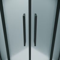 Душевой уголок Grossman Cosmo 100х100 301.K33.02.1010.21.02 профиль Черный матовый стекло шиншилла — фото 7, Душевые уголки четверть круга