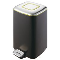 Ведро для мусора WeltWasser Mila BL 9L педальное 10000001058 Черное — фото 1, Мусорные ведра