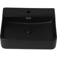 Раковина Abber Rechteck 50 AC2203MB Черная матовая — фото 3, Раковины накладные