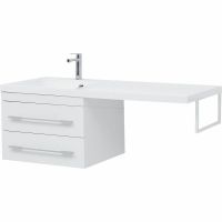 Тумба с раковиной Aquanet Нота 120 L 240160 подвесная Белая — фото 4, Тумбы с раковиной