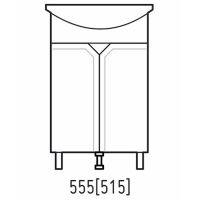 Товар: Тумба под раковину Corozo Сириус 55 SD-00001437 Белая - фото 5 Тумба под раковину Corozo Сириус 55 SD-00001437 Белая — фото 5, Мебель для ванной