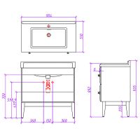 Зеркало Caprigo Metropol 70 13730-021.GLD.00.05 Белое матовое — фото 4, Зеркала в ванную комнату