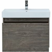 Тумба с раковиной Aquanet Nova Lite 75 245242 подвесная Дуб рошелье — фото 5, Тумбы с раковиной