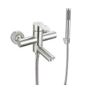 Смеситель для ванны Ростовская Мануфактура Сантехники SUS124-009E Нержавеющая сталь — фото 2, Смесители