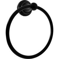 Кольцо для полотенец Rav Slezak Morava MKA0104CMAT Черное матовое — фото 1, Полотенцедержатели