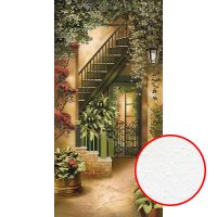 Фреска Ortograf Городской пейзаж 3860 Фактура бархат FX Флизелин (1,5*3) Бежевый/Зеленый, Город/Листья арт-3860 (бархат FX) — фото 1, Фрески