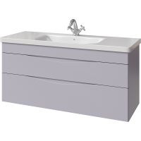 Тумба под раковину Caprigo Lento 120 36216-SF028 подвесная Серая матовая — фото 1, Мебель для ванной