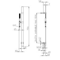 Товар: Душевой гарнитур Bossini Apice D48088.073 Черный матовый - фото 4 Душевой гарнитур Bossini Apice D48088.073 Черный матовый — фото 4, Душевые гарнитуры
