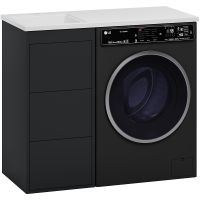 Тумба с раковиной Brevita Grafit 100 L УТ000015083 Графит матовый — фото 1, Мебель для ванной