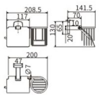 Держатель туалетной бумаги и освежителя воздуха CeramaLux Cube 12607A с крышкой Хром — фото 2, Держатели туалетной бумаги