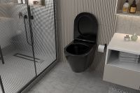Унитаз Abber Bequem AC1102MB подвесной Черный матовый с сиденьем Микролифт — фото 10, Унитазы