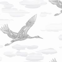 Обои LOYMINA Hygge 2 Hg17 011 Флизелин (1*10,05) Белый/Серый, Птицы — фото 1, Обои для стен