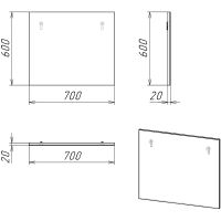 Зеркало Stella Polar Абигель 70 SP-00001062 Серый Цемент — фото 3, Мебель для ванной