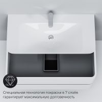 Тумба под раковину AM.PM Sensation 100 M30FHX1002WG подвесная Белая глянцевая — фото 6, Мебель для ванной