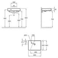 Товар: Раковина Jacob Delafon Rythmik 60 EXQ112-00 Белая - фото 3 Раковина Jacob Delafon Rythmik 60 EXQ112-00 Белая — фото 3, Раковины подвесные