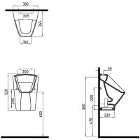 Товар: Писсуар Bien Neptun NPPS05201VSUW5000 подвесной с внешним подводом воды - фото 3 Писсуар Bien Neptun NPPS05201VSUW5000 подвесной с внешним подводом воды — фото 3, Писсуары