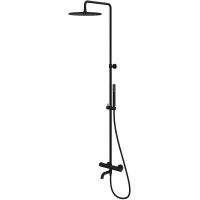 Душевая система Whitecross Y black Y1234BL с термостатом Черная матовая — фото 1, Душевое оборудование. Душевая программа