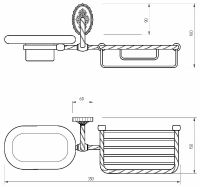 Товар: Мыльница с полкой корзиной Migliore Edera 16945 Золото - фото 2 Мыльница с полкой корзиной Migliore Edera 16945 Золото — фото 2, Мыльницы