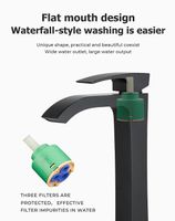 Смеситель для раковины Gappo G07-6 G1007-86 Черный матовый — фото 6, Смесители