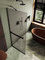 Товар: Душевая перегородка Maybah Glass MGD-734-6у 890x1950 в узком профиле Черный стекло бронзовое матовое - фото 4 Душевая перегородка Maybah Glass MGD-734-6у 890x1950 в узком профиле Черный стекло бронзовое матовое — фото 4, Душевые перегородки