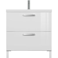 Товар: Тумба с раковиной Cersanit Melar 80 64763 Белая - фото 2 Тумба с раковиной Cersanit Melar 80 64763 Белая — фото 2, Мебель для ванной