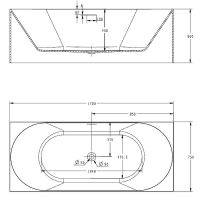 Товар: Акриловая ванна Abber AB9281 170х75 без гидромассажа - фото 4 Акриловая ванна Abber AB9281 170х75 без гидромассажа — фото 4, Ванны