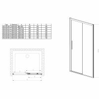 Душевая дверь Vincea Soft 110 VDS-3SO110CLB профиль Черный стекло прозрачное — фото 5, Душевые двери в нишу