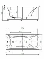 Акриловая ванна Aquatek Альфа 150x70 ALF150-0000031 без гидромассажа с фронтальной панелью с каркасом (разборный) со слив-переливом (слева) — фото 4, Акриловые ванны