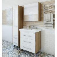 Зеркальный шкаф Sanflor Ларго 70 L Н0000000041 Швейцарский вяз — фото 1, Зеркальные шкафы в ванную