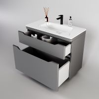 Товар: Тумба под раковину Style Line Марелла 90 Люкс Plus СС-00002418 Серый матовый антискрейтч - фото 3 Тумба под раковину Style Line Марелла 90 Люкс Plus СС-00002418 Серый матовый антискрейтч — фото 3, Мебель для ванной