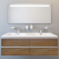 Тумба под раковину Jacob Delafon Vox 140 EB2020-RA-E16 подвесная Ореховое дерево — фото 2, Тумбы под раковину